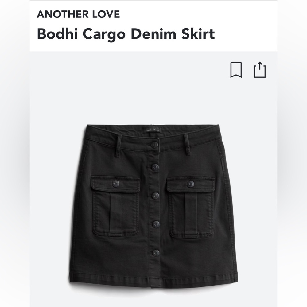 GUC Another love size 30 black button up mini skirt